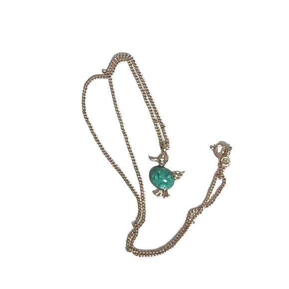 Vintage Amway 1980 Just Ducky Gold Tone & Faux Jade Pendant w/ 15” Chain NIB - Picture 9 of 10